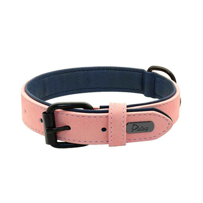 collier confortable pour chien rose