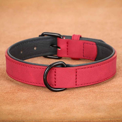 collier confortable pour chien rouge