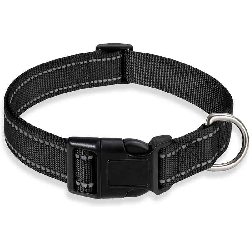 collier en nylon pour chien noir