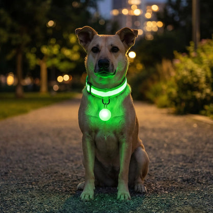 collier fluo pour chien rechargeable
