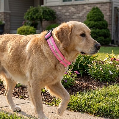Collier lumineux Chien avec Sangle ajustable qui permet un ajustement précis au tour de cou pour différentes races et tailles