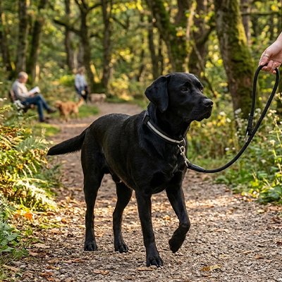 Collier lumineux Chien ergonomique qui ne gêne pas les mouvements du chien