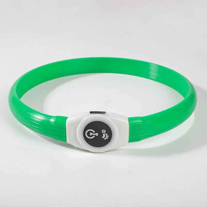 collier lumineux pour chien vert