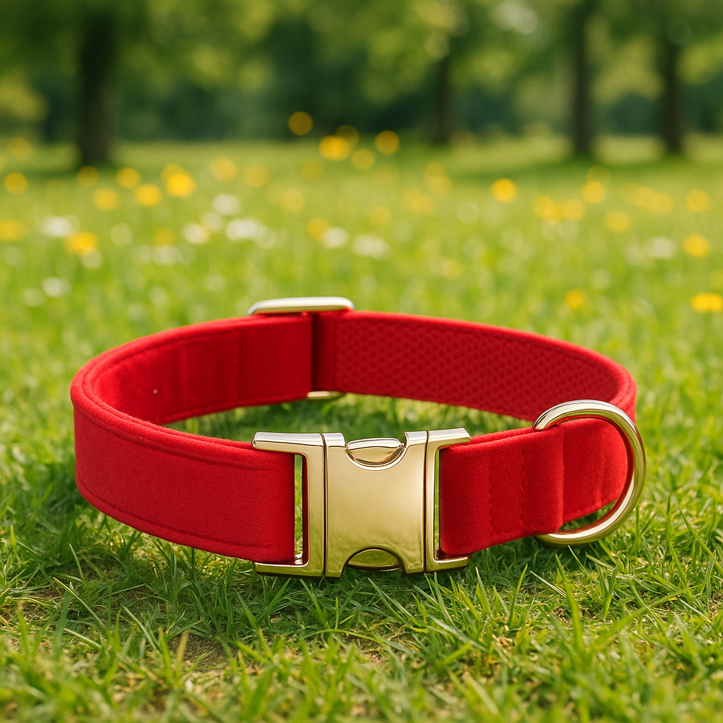 collier pour Chien personnalise en velour