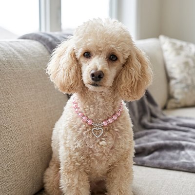 Collier pour chiot avec système de fermeture métallique permettant d'adapter la taille au cou de l'animal