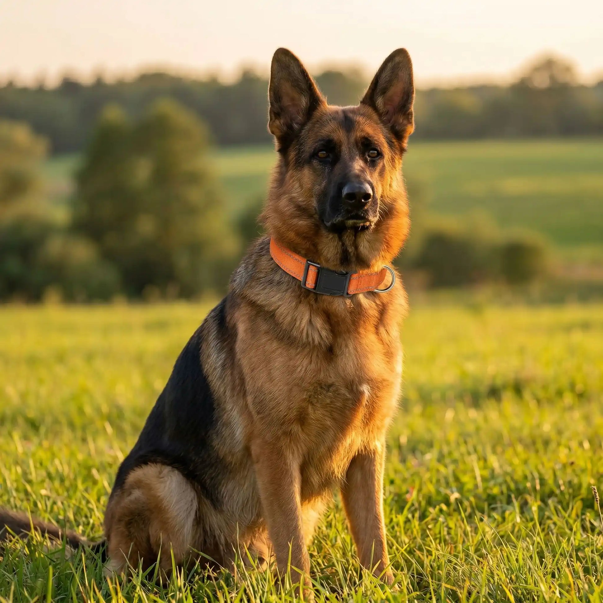  collier réfléchissant chien orange