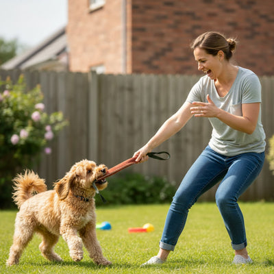 corde pour chien indestructible avec Poignee confortable qui protege les mains du maitre des frottements