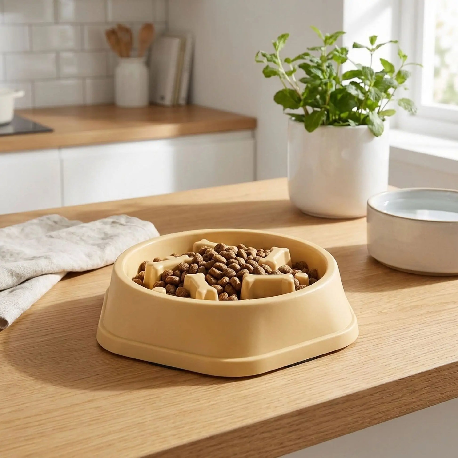 gamelle anti glouton résistante à la chaleur pour les aliments tièdes ou humides