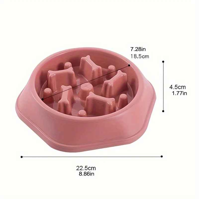 Gamelle Anti-Glouton pour Chien Rose | Bol Ralentisseur d'Alimentation pour Chien - Excursion Chien