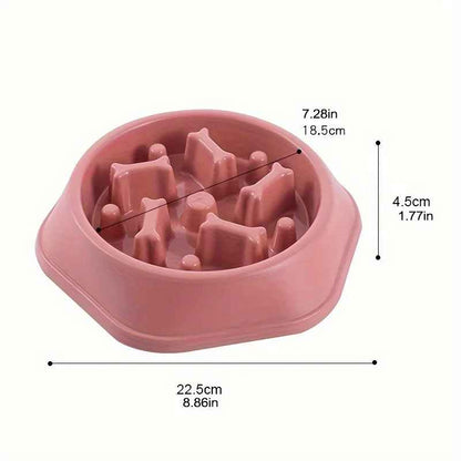 Gamelle Anti-Glouton pour Chien Rose | Bol Ralentisseur d'Alimentation pour Chien - Excursion Chien