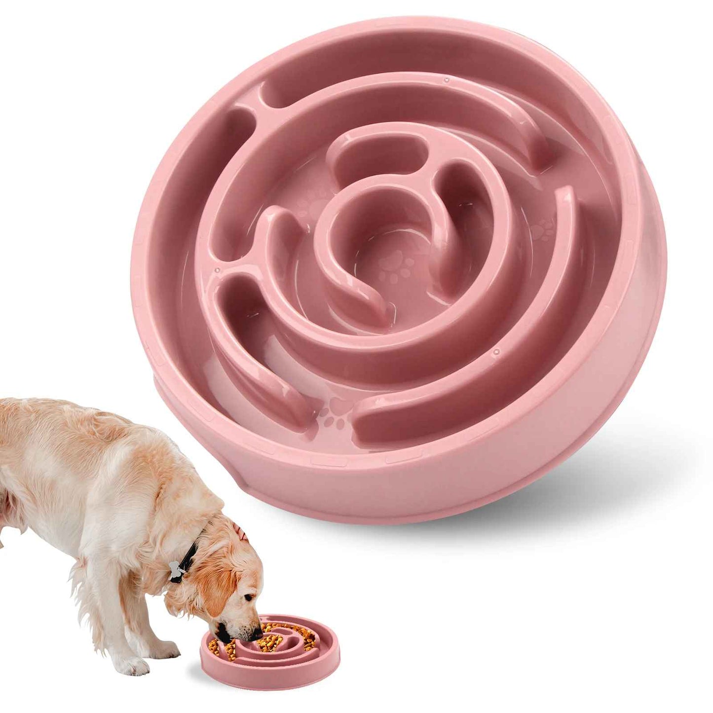gamelle anti-glouton rose macaron