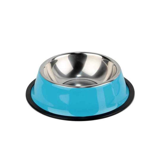 gamelle chien inox bleu