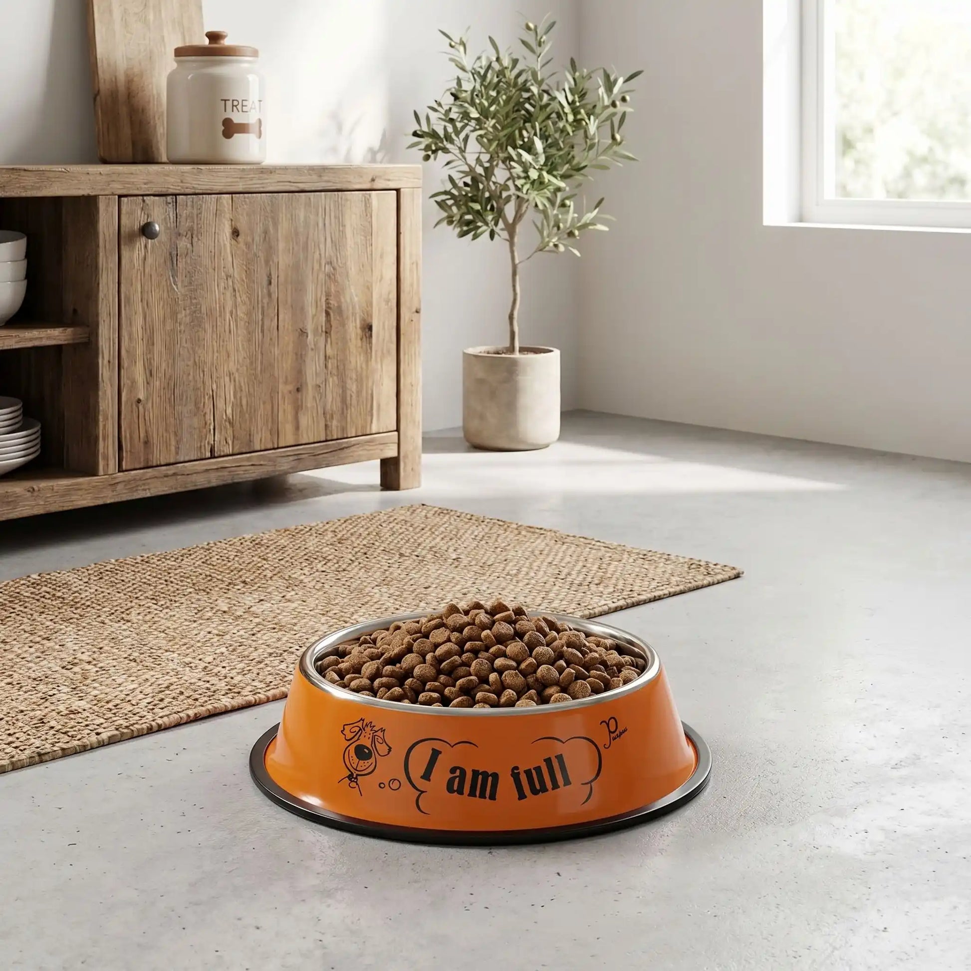 gamelle chien inox orange qui embellit votre intérieur