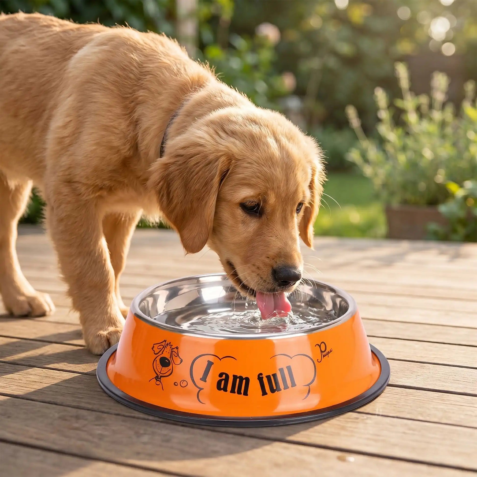 gamelle chien inox orange résistante et durable