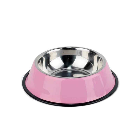 gamelle chien inox rose