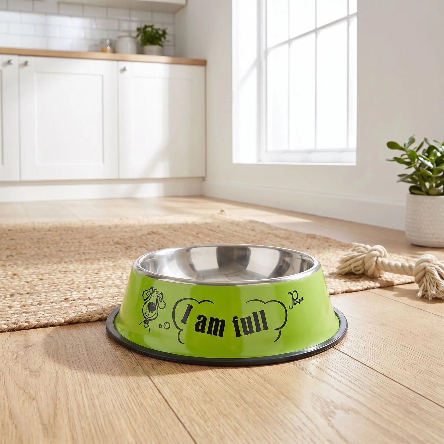 gamelle chien inox vert facile à nettoyer