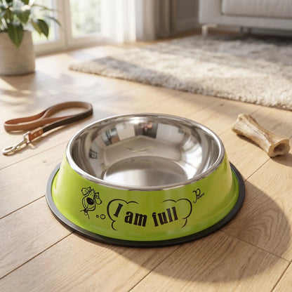 gamelle chien inox vert qui résistante aux rayures