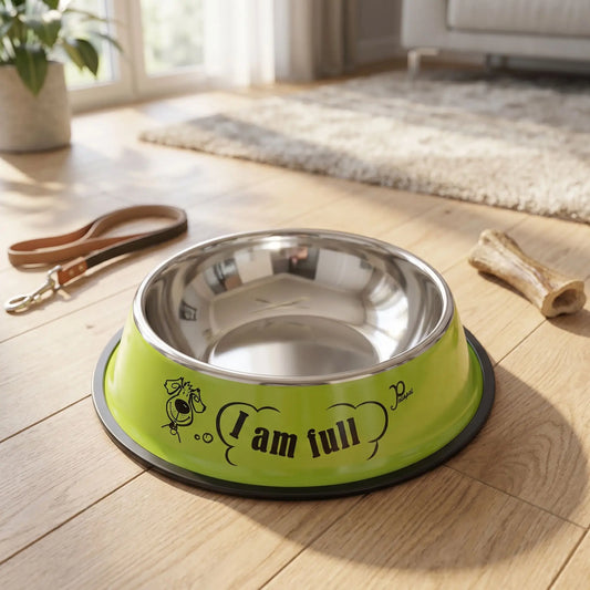 gamelle chien inox vert qui résistante aux rayures