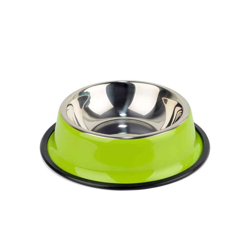 Gamelle Chien Inox Vert : Robuste, Antidérapante et Facile à Nettoyer - Excursion Chien
