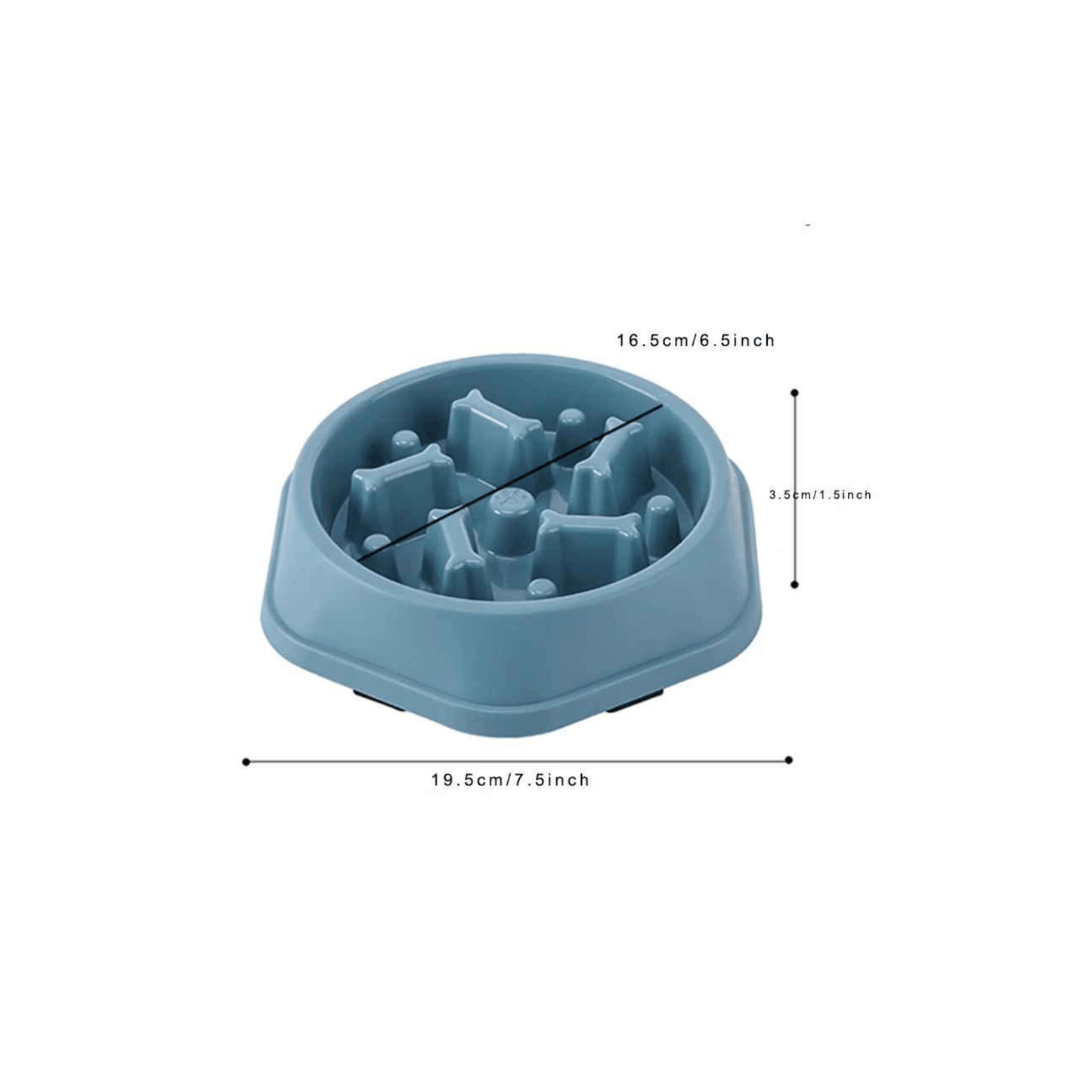 Gamelle de digestion lente pour chien bleu adaptée aux repas quotidiens
