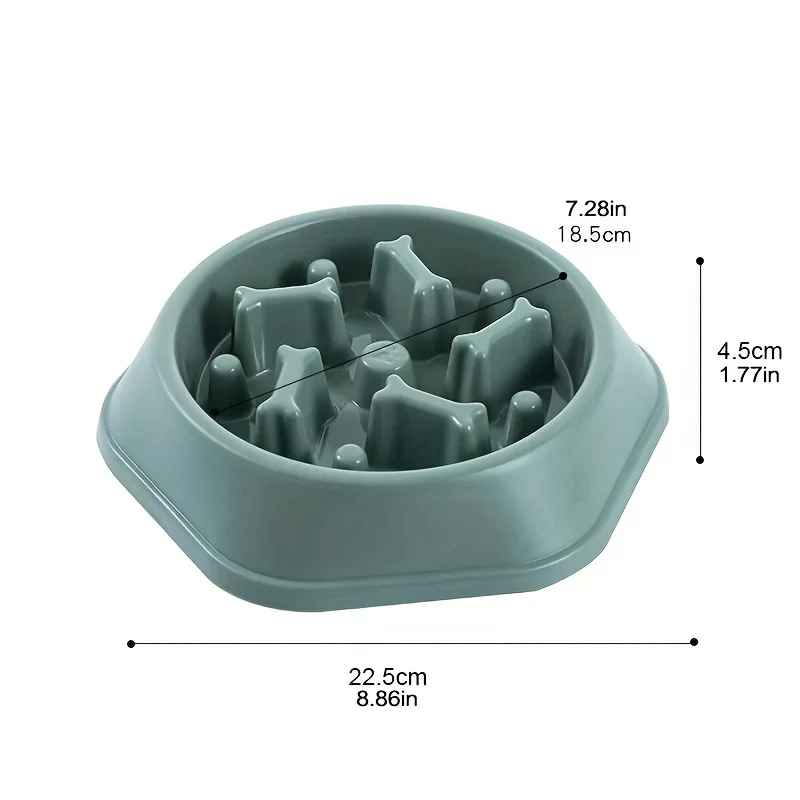 Gamelle Anti-Glouton pour Chien Vert | Bol Ralentisseur pour une Alimentation Plus Saine - Excursion Chien