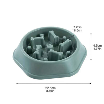 Gamelle Anti-Glouton pour Chien Vert | Bol Ralentisseur pour une Alimentation Plus Saine - Excursion Chien
