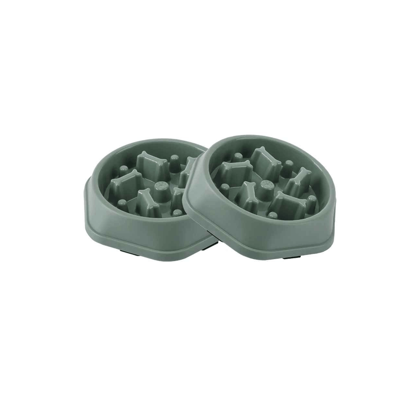 Bol anti-glouton pour chien vert favorisant une meilleure digestion
