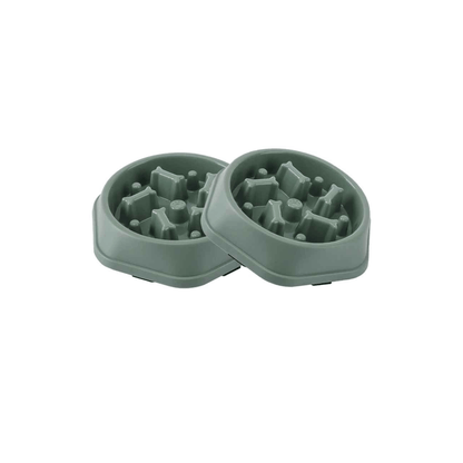Bol anti-glouton pour chien vert favorisant une meilleure digestion