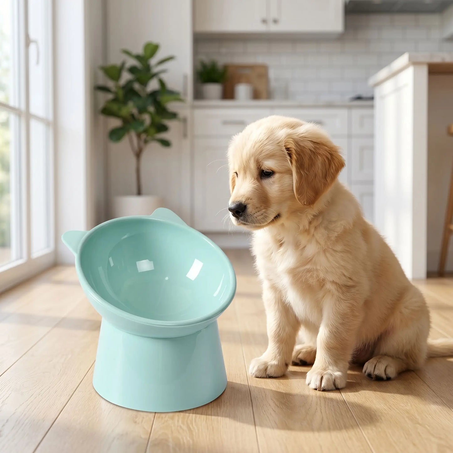 gamelle chien surélevée bleu pâle adaptée à toutes les races canines