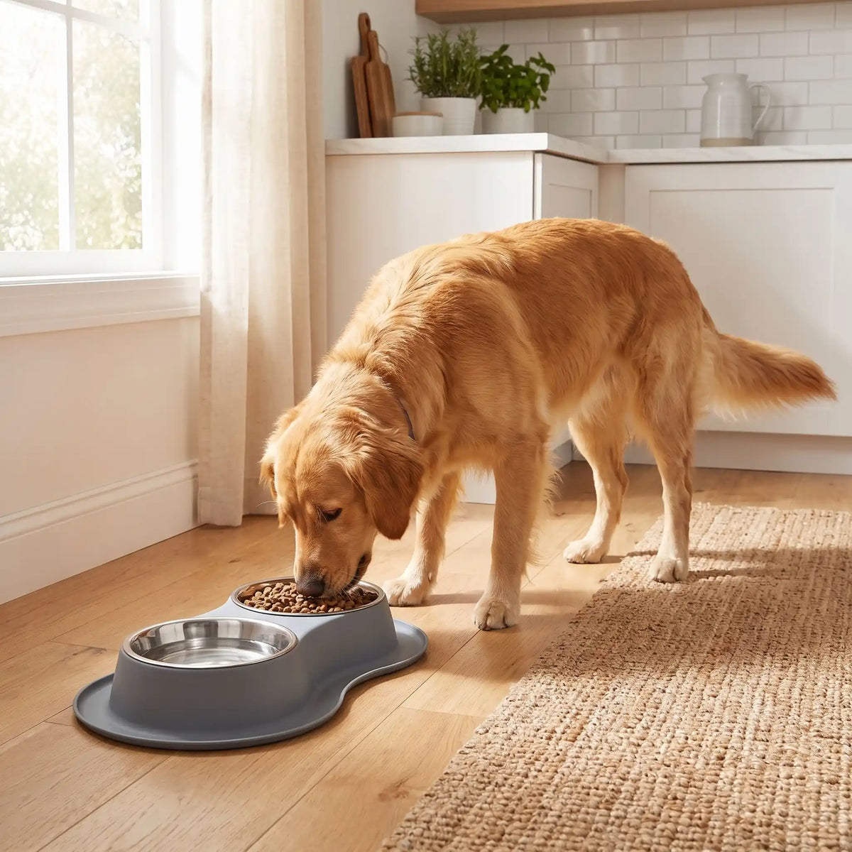 Gamelle Double pour Chien | Antidérapante Inox