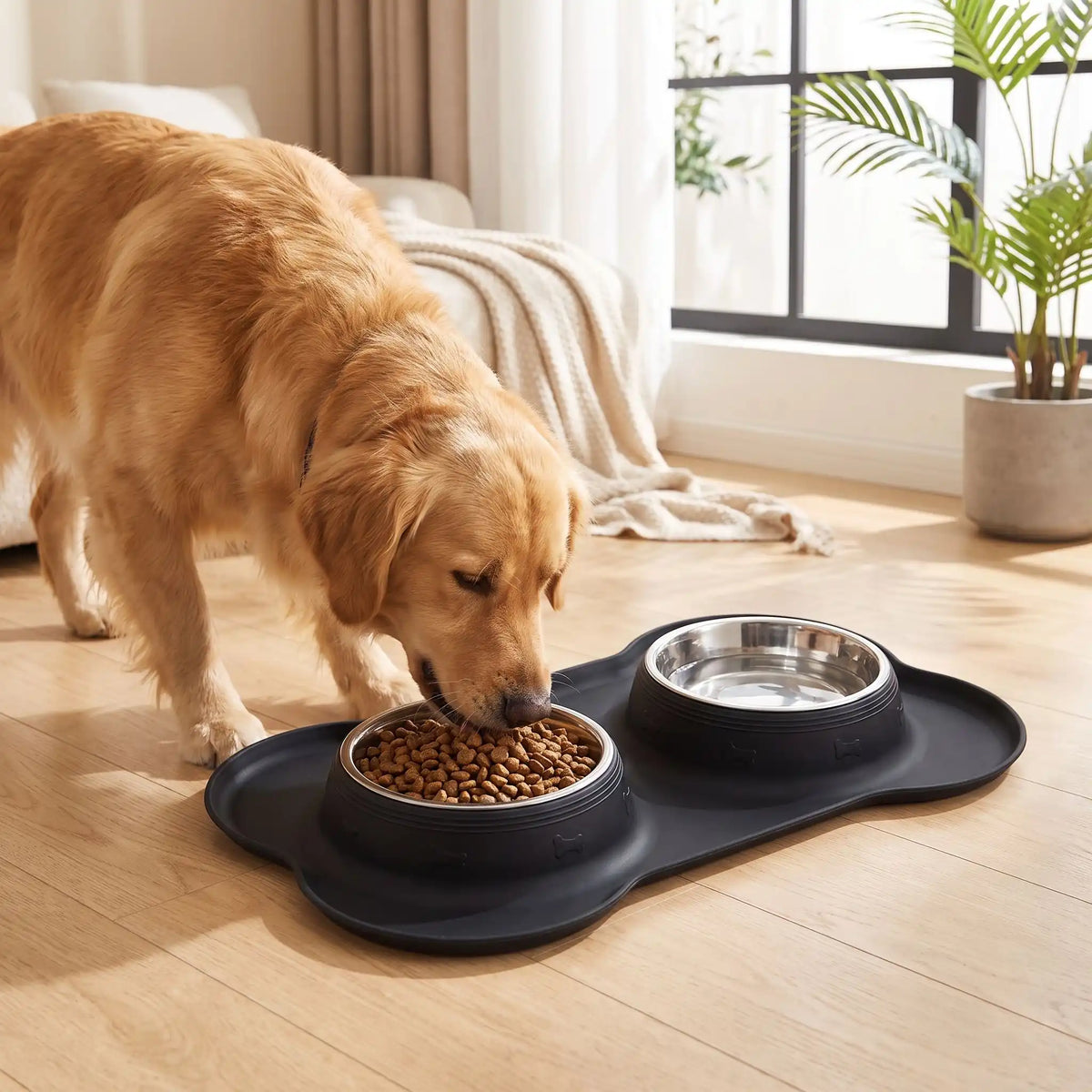 Gamelle Double pour Chien | Antidérapante Inox