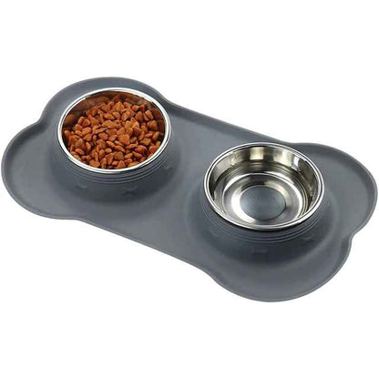 Gamelle double pour eau et croquettes