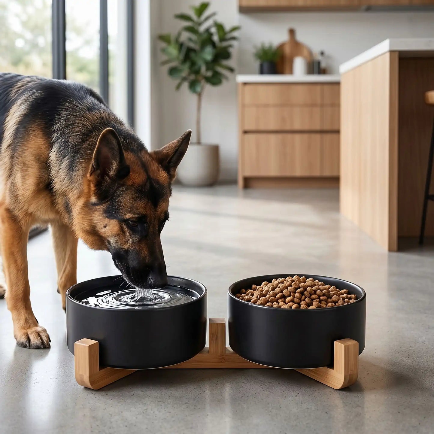 gamelle noire en céramique pour chien qui n'absorbe pas les odeurs alimentaires