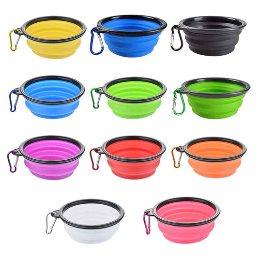 Gamelle pliable en silicone pour chien : Portable, légère et idéale pour les voyages - Excursion Chien