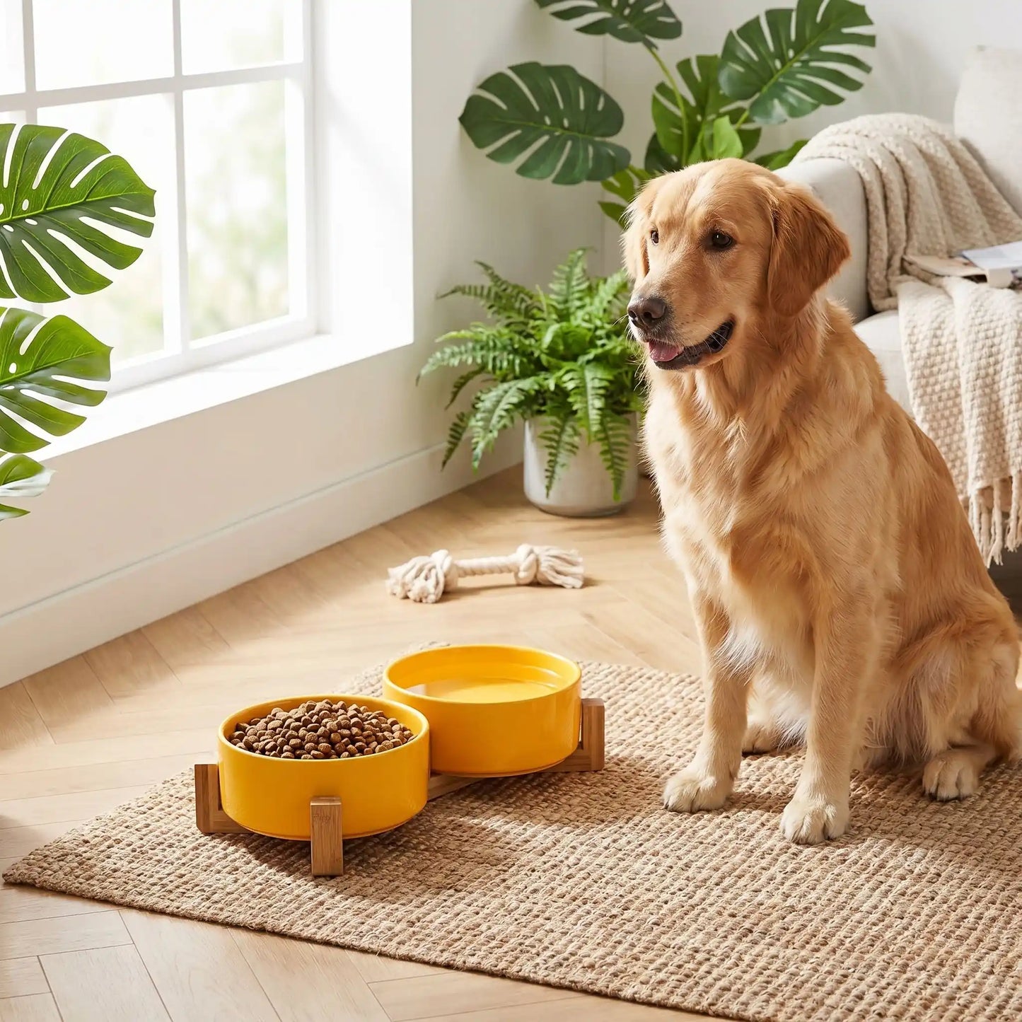 Gamelle en céramique pour Chien | Double bol surélevé