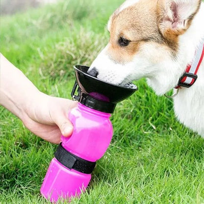 gourde animaux avec abreuvoir adaptable à la gueule du chien
