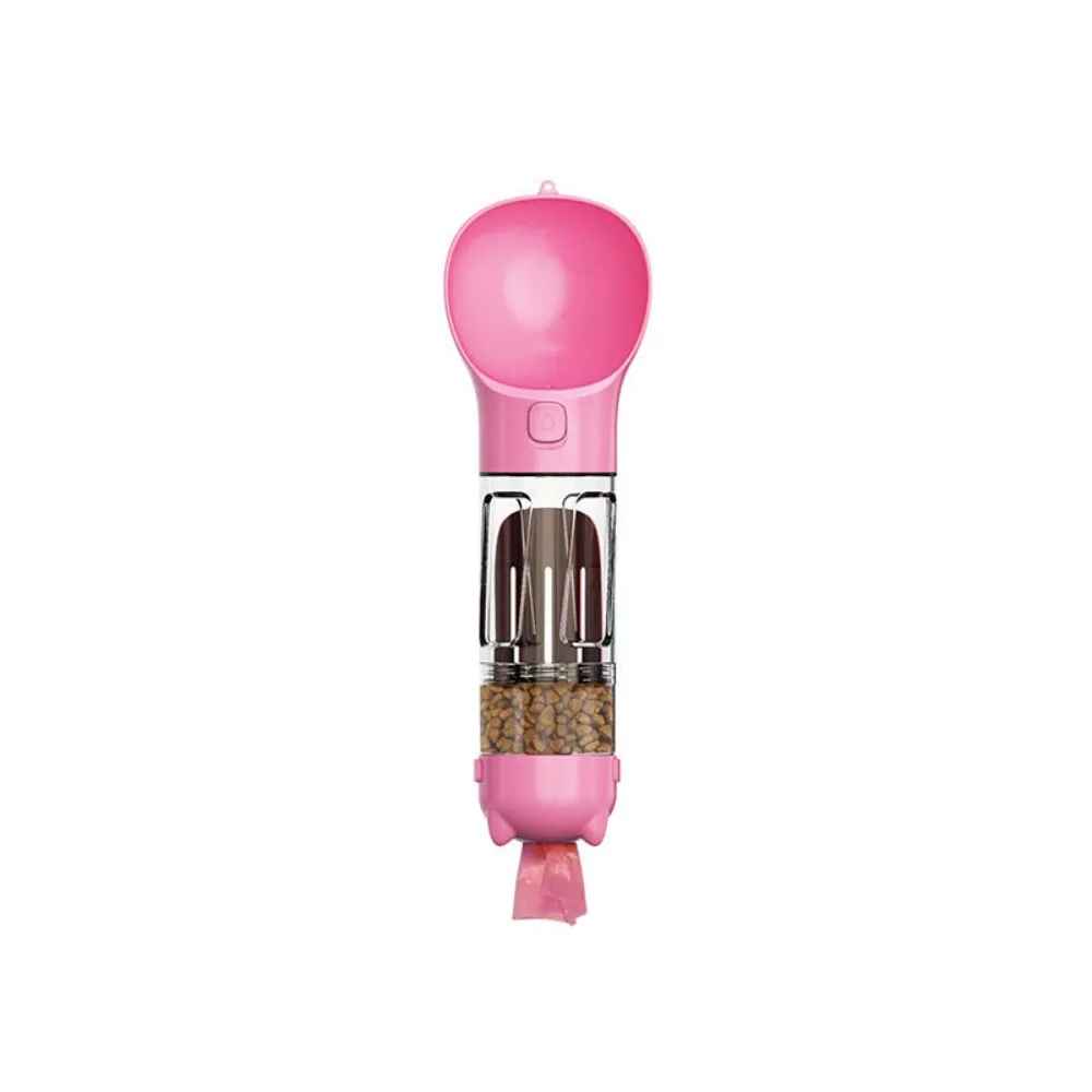 gourde chien portable rose 300ml