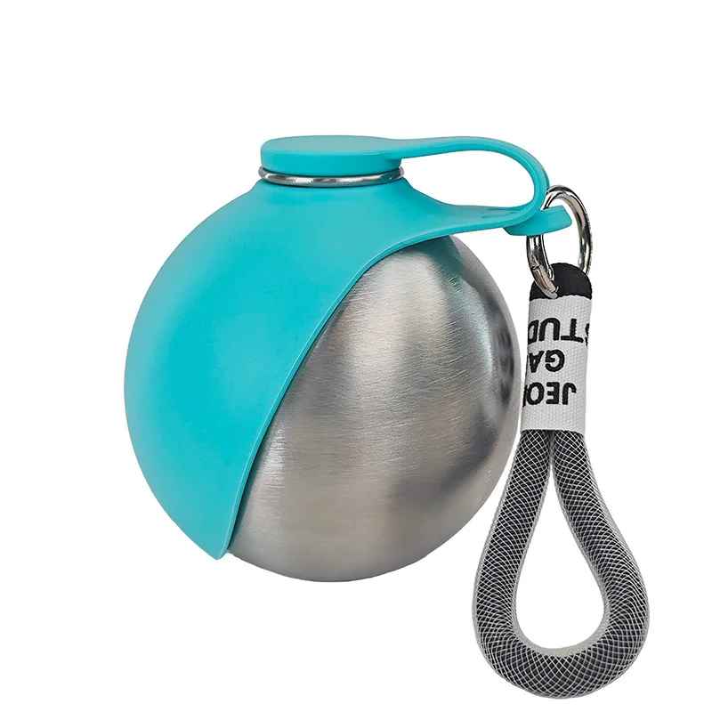 gourde portable pour chien bleu