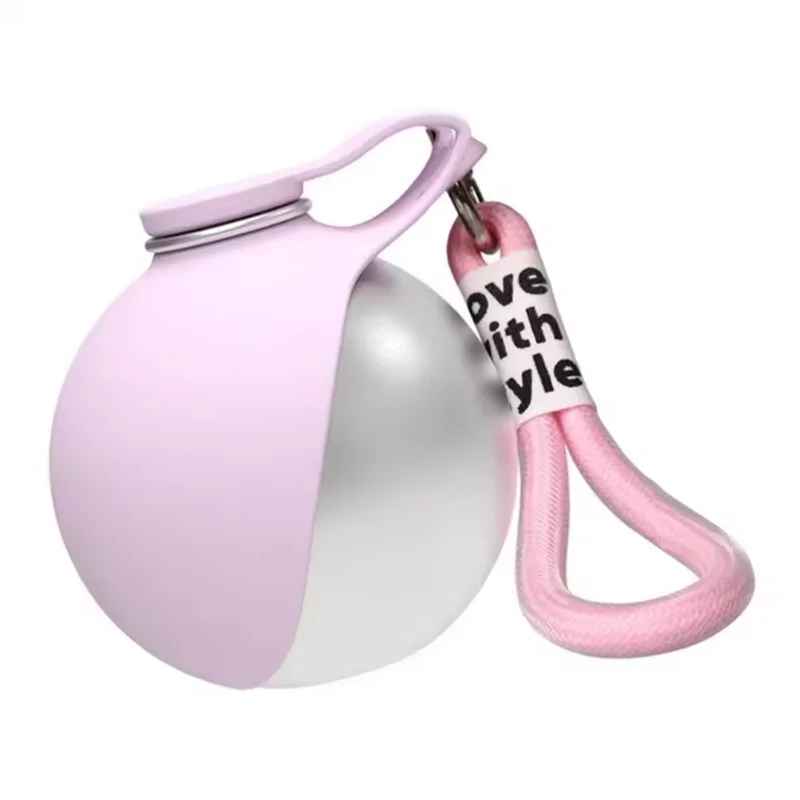 gourde portable pour chien rose