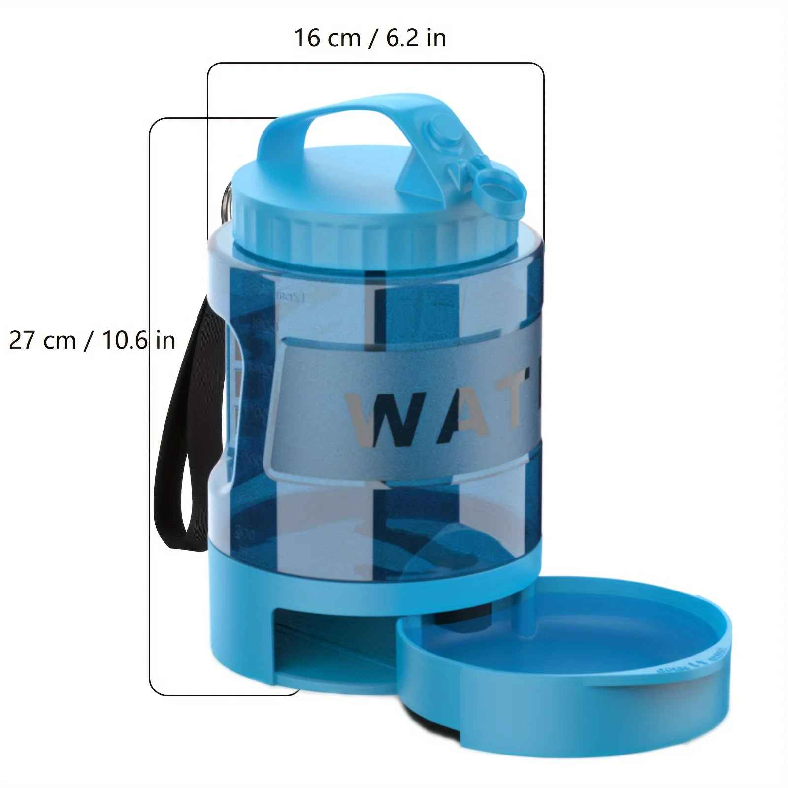 Bouteille d'Eau pour Chien Grande Capacité 2,2 L avec Bol Rétractable - Excursion Chien