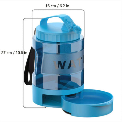 Bouteille d'Eau pour Chien Grande Capacité 2,2 L avec Bol Rétractable - Excursion Chien