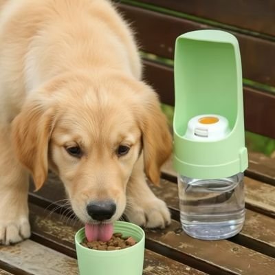 Gourde pour chien avec espace dédié au stockage de nourriture 
