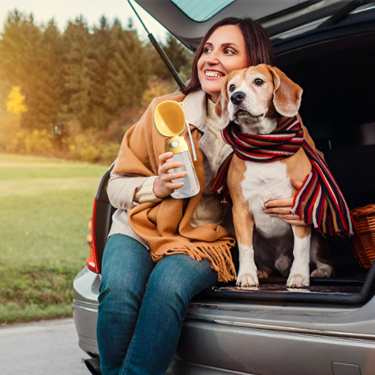 gourde voyage chien adaptable à totes les races
