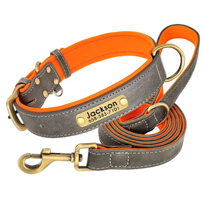 Collier Chien personnalisé prenom gris