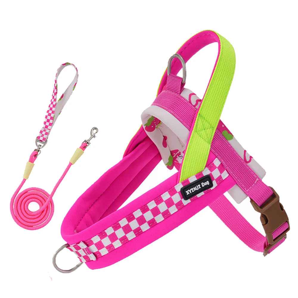 harnais anti traction petit chien rose