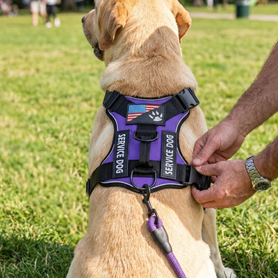 harnais anti traction pour chien visible et pratique
