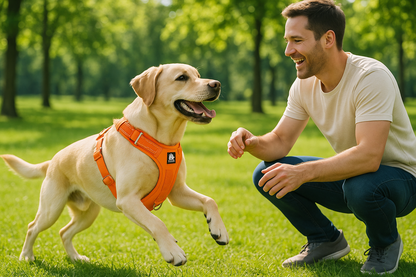 harnais anti traction true love confortable sur un labrador