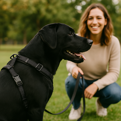  harnais anti traction true love confortable sur un labrador