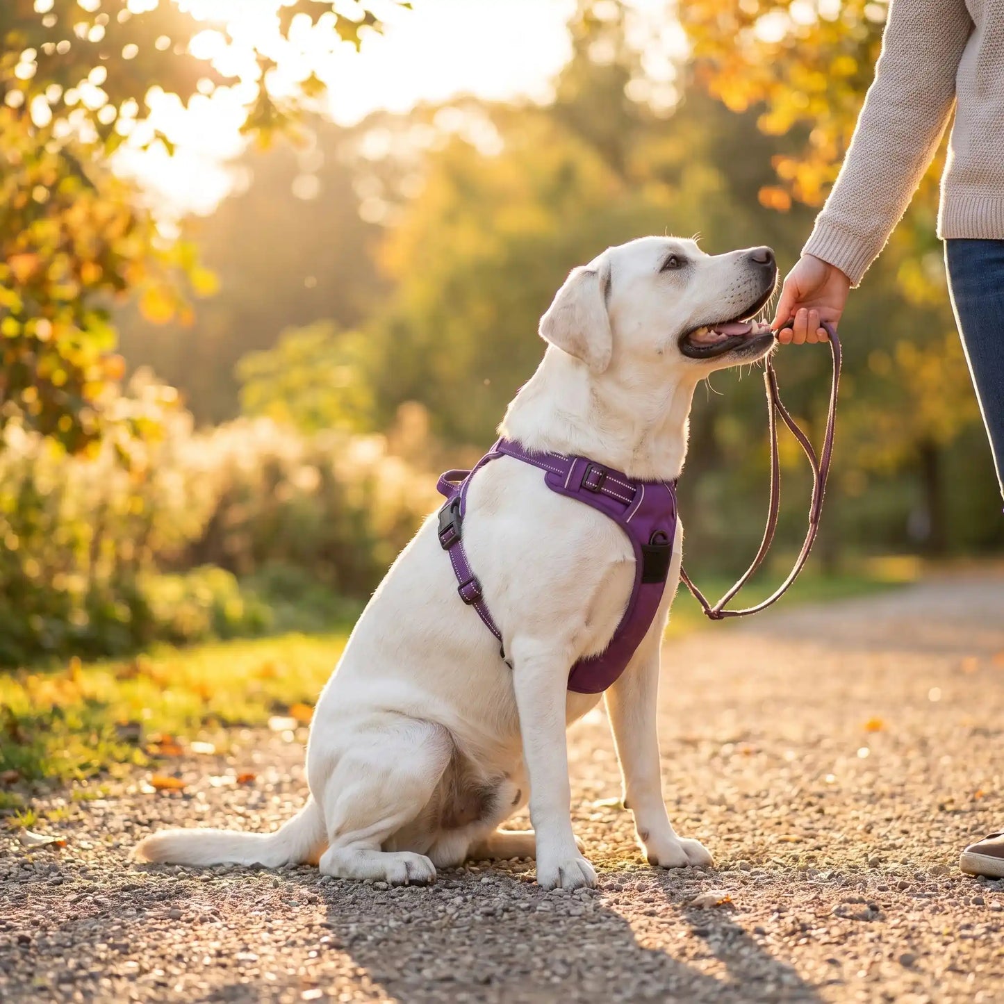 harnais chien anti-traction confortable et léger