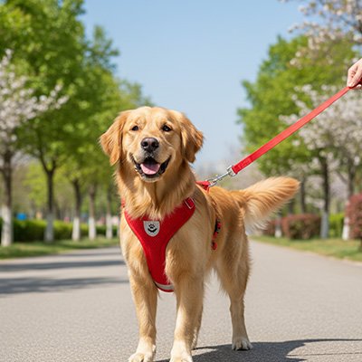 Harnais chien avec bandes réfléchissantes
